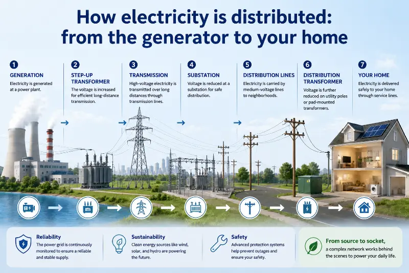 Elektrik enerjisi necə paylanır: generatordan evinizə?